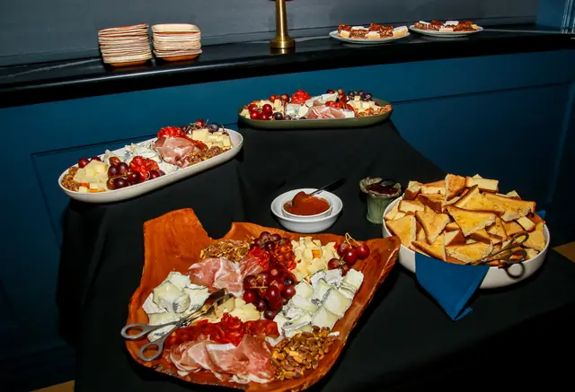 Charcuterie and appetizers served at the Verse mixer